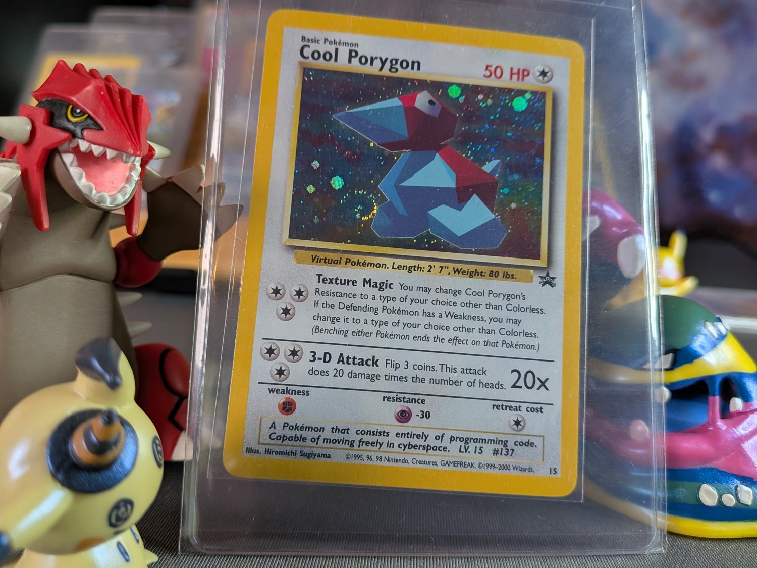 Cool Porygon promo card with a visible curved holo pattern beside the artwork